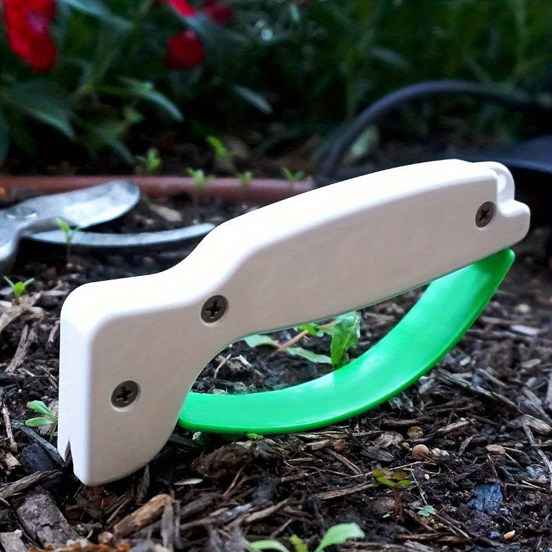 Diamond-honed tungsten carbide knife sharpener for fillet knives fishing camping hunting kitchen white blue