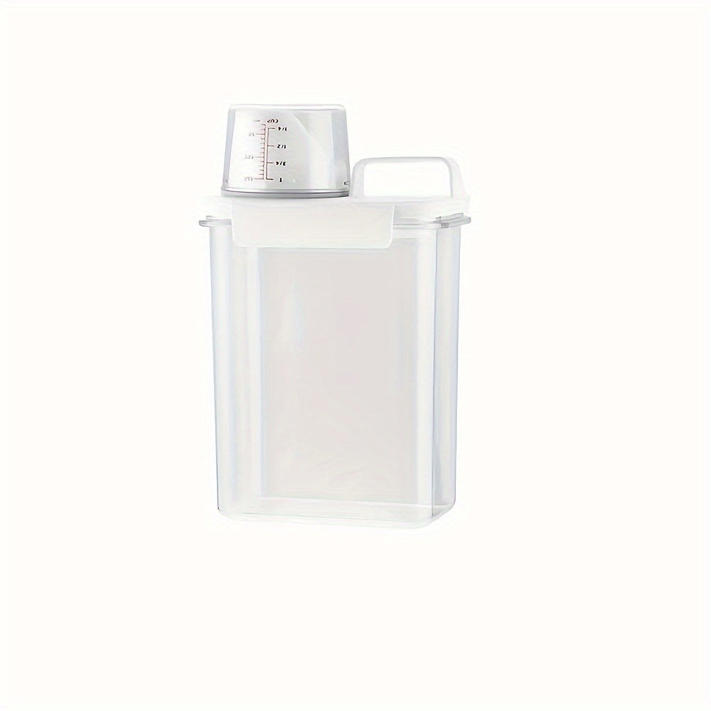 Airtight Laundry Detergent Dispenser with Clear Powder Storage, Durable Plastic, Multiple Sizes