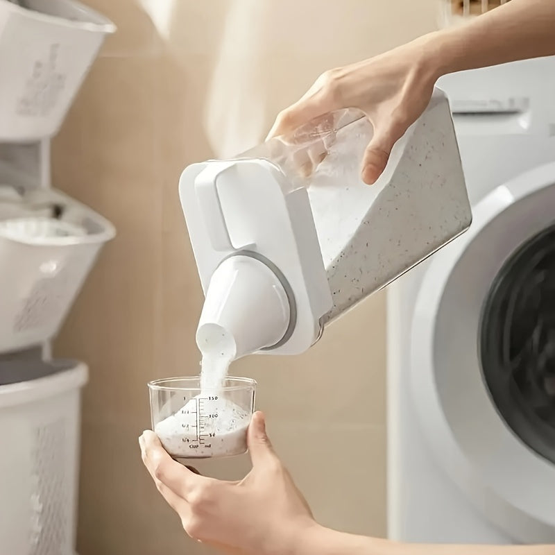 Airtight Laundry Detergent Dispenser with Clear Powder Storage, Durable Plastic, Multiple Sizes