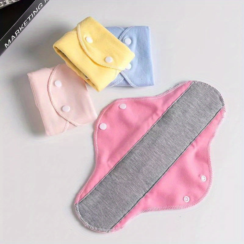 10 Reusable Menstrual Pads for Women and Elderly Leakproof Breathable Double-Sided Colorful Stripes Set of 10