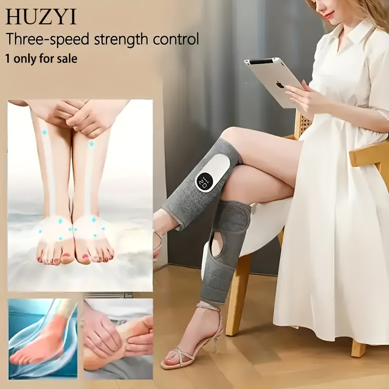 Portable Air Compressed Leg Massager with 3 Intensity Levels and Rechargeable Battery