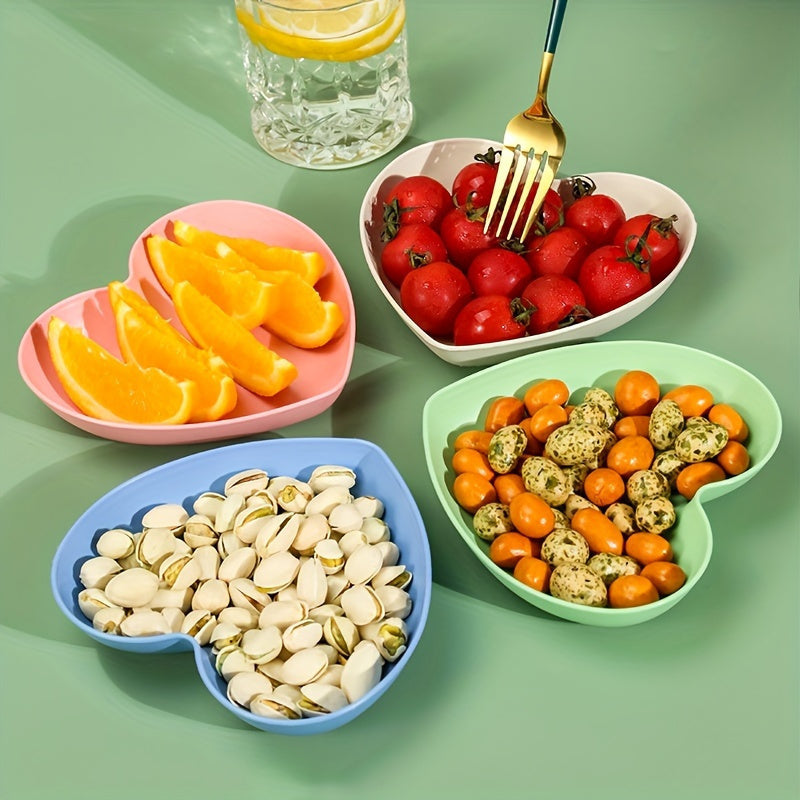 Set of 5 Heart-Shaped Serving Trays for Fruits Desserts Snacks Kitchen Decor