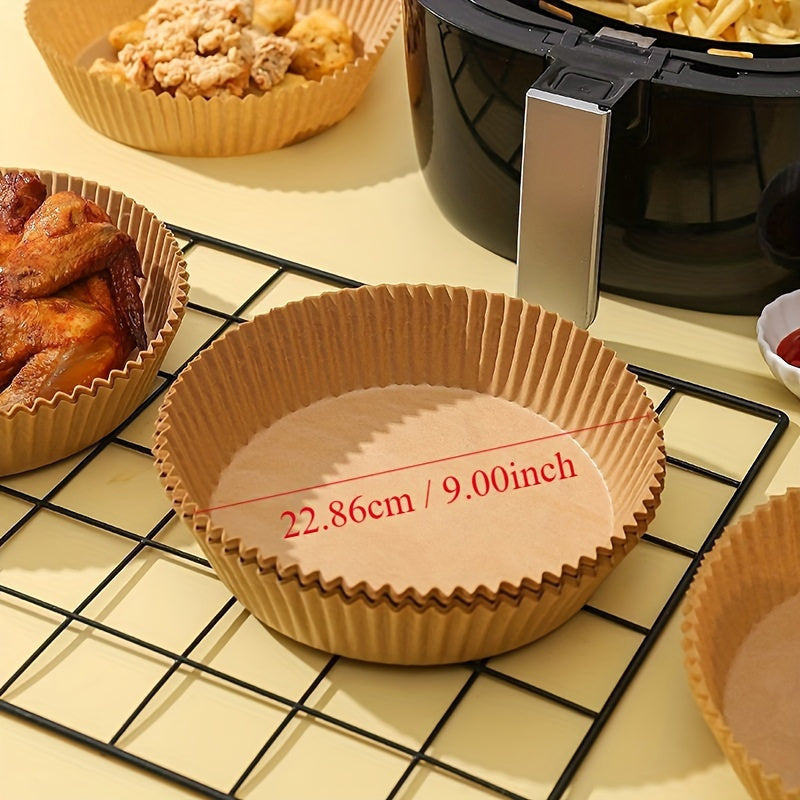 Set of 50 Non-Stick Air Fryer Liners for Healthy Baking and Roasting