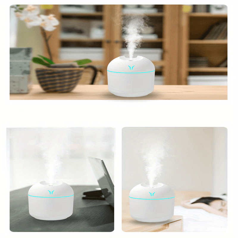 USB-Powered Air Humidifier and Aroma Diffuser with Night Light for Bedroom Car and Plant Purification