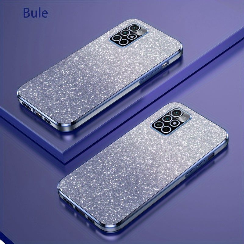 Glitter Gradient Shockproof Non-Slip TPU Mobile Phone Case for Mi and Redmi Models