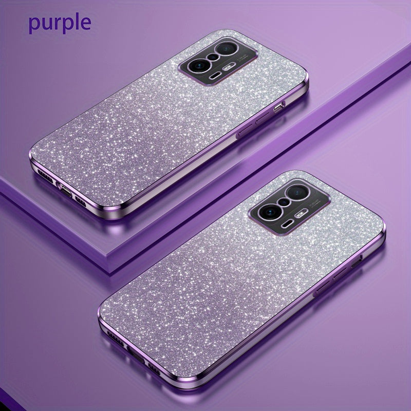 Glitter Gradient Shockproof Non-Slip TPU Mobile Phone Case for Mi and Redmi Models