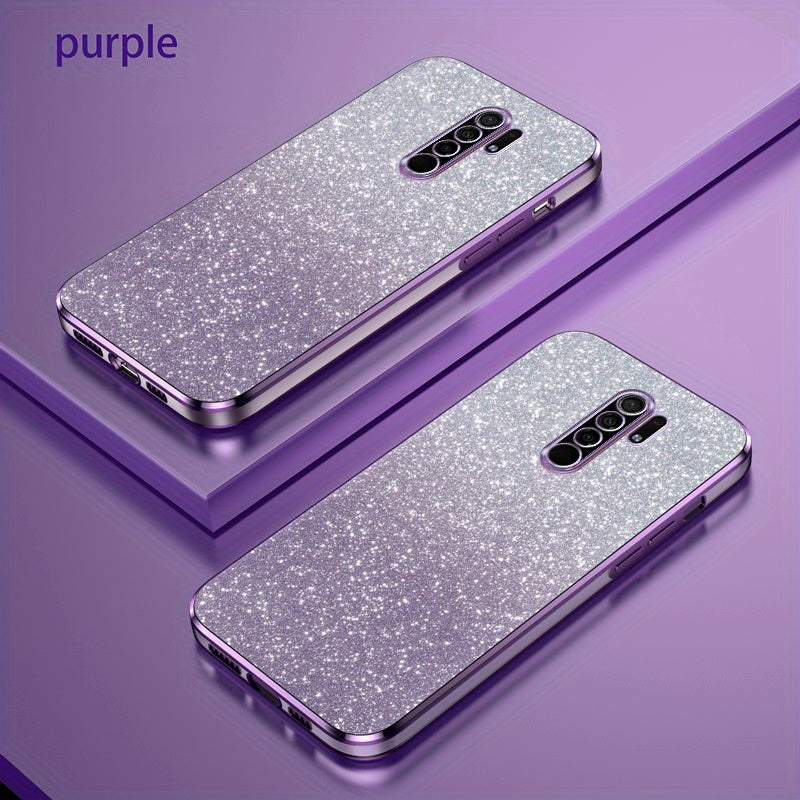 Glitter Gradient Shockproof Non-Slip TPU Mobile Phone Case for Mi and Redmi Models