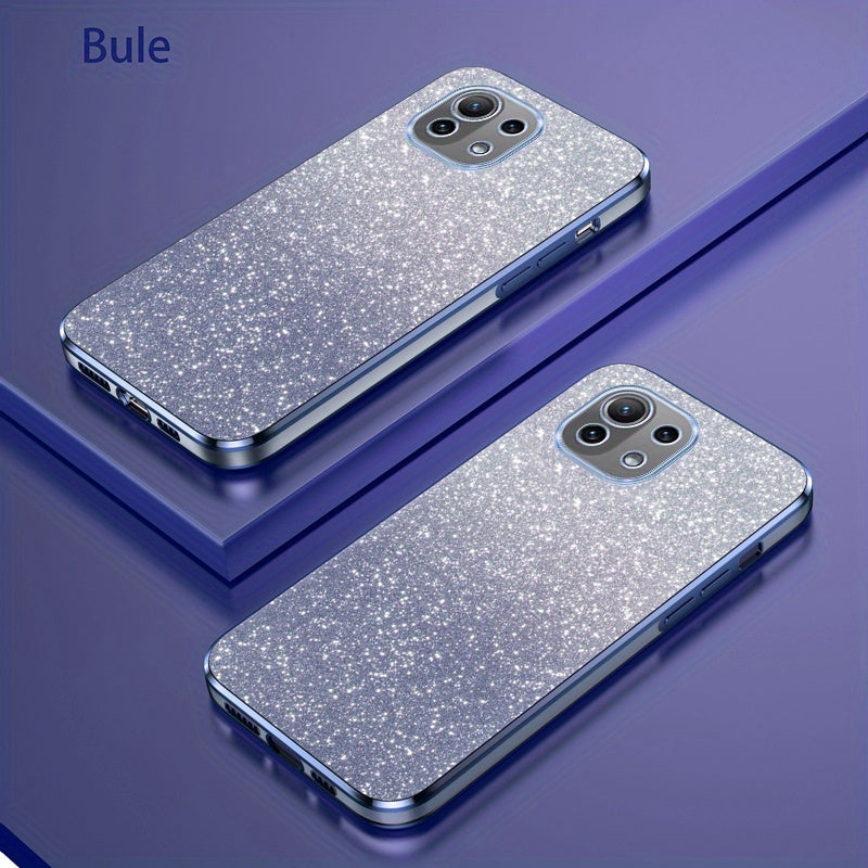 Glitter Gradient Shockproof Non-Slip TPU Mobile Phone Case for Mi and Redmi Models