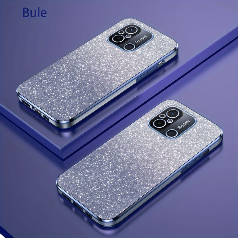 Glitter Gradient Shockproof Non-Slip TPU Mobile Phone Case for Mi and Redmi Models