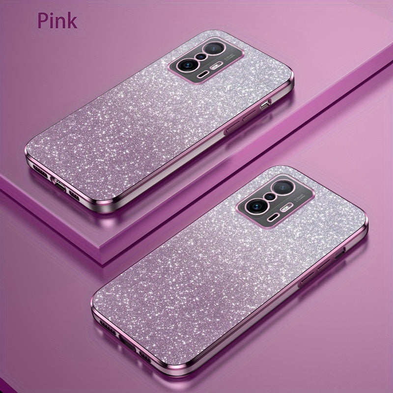 Glitter Gradient Shockproof Non-Slip TPU Mobile Phone Case for Mi and Redmi Models