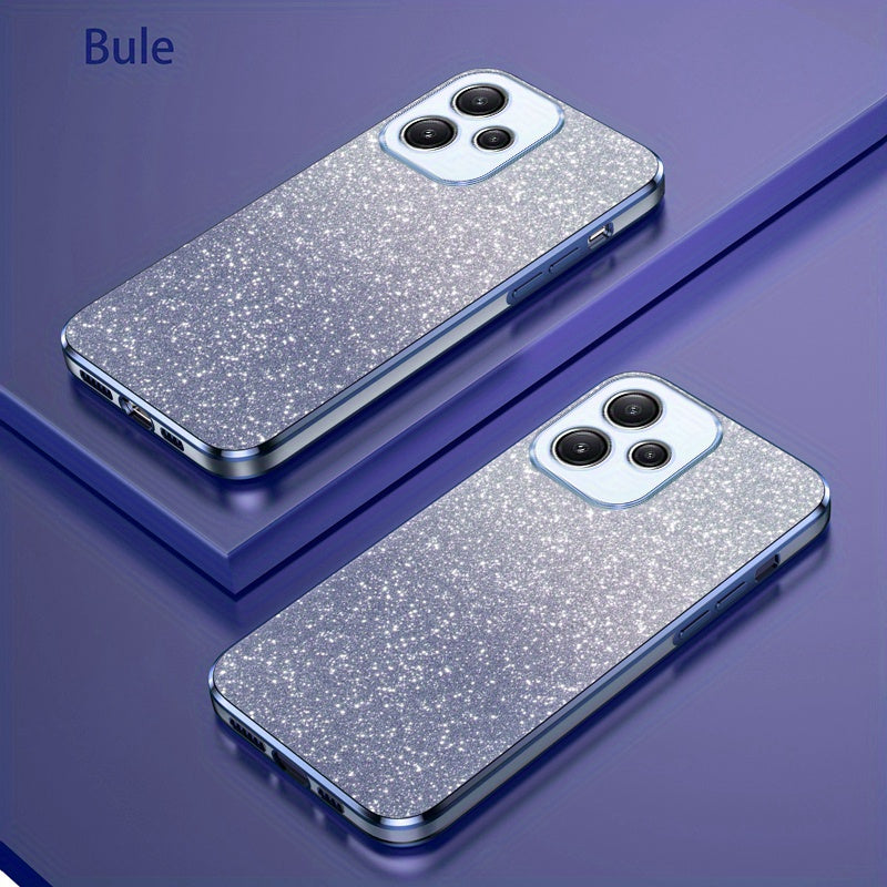Glitter Gradient Shockproof Non-Slip TPU Mobile Phone Case for Mi and Redmi Models