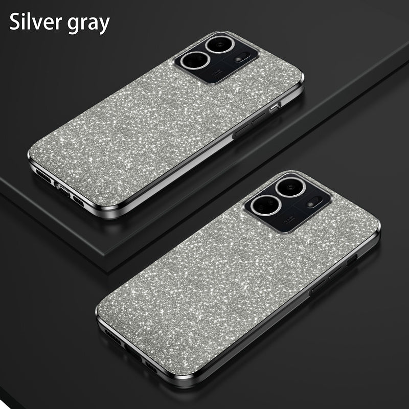 Glitter Gradient Shockproof Non-Slip TPU Mobile Phone Case for Mi and Redmi Models