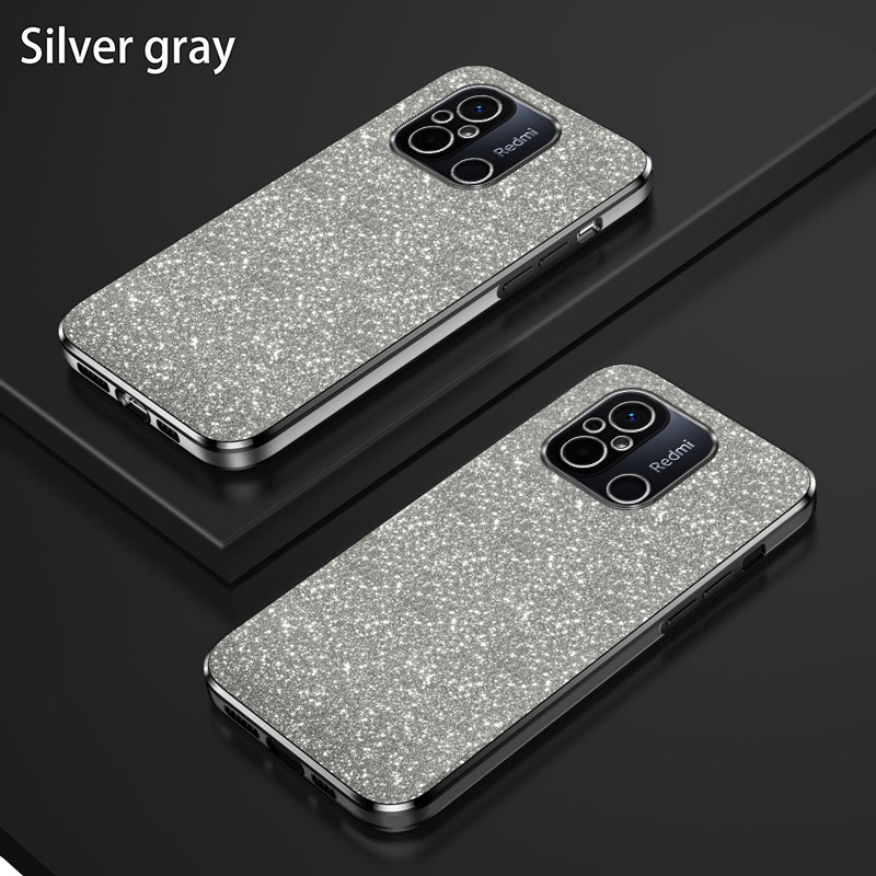 Glitter Gradient Shockproof Non-Slip TPU Mobile Phone Case for Mi and Redmi Models