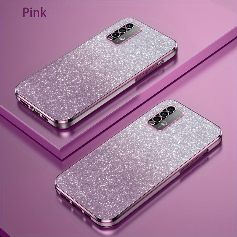 Glitter Gradient Shockproof Non-Slip TPU Mobile Phone Case for Mi and Redmi Models