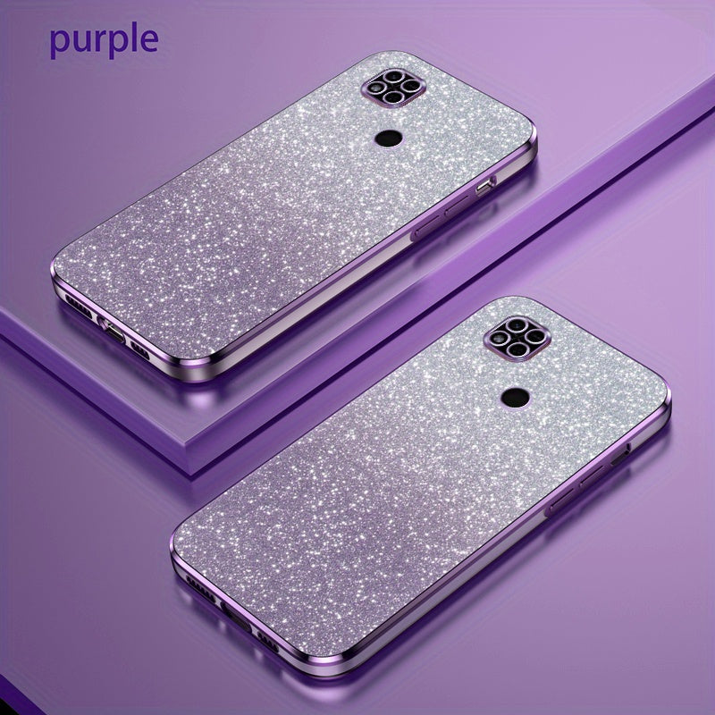 Glitter Gradient Shockproof Non-Slip TPU Mobile Phone Case for Mi and Redmi Models