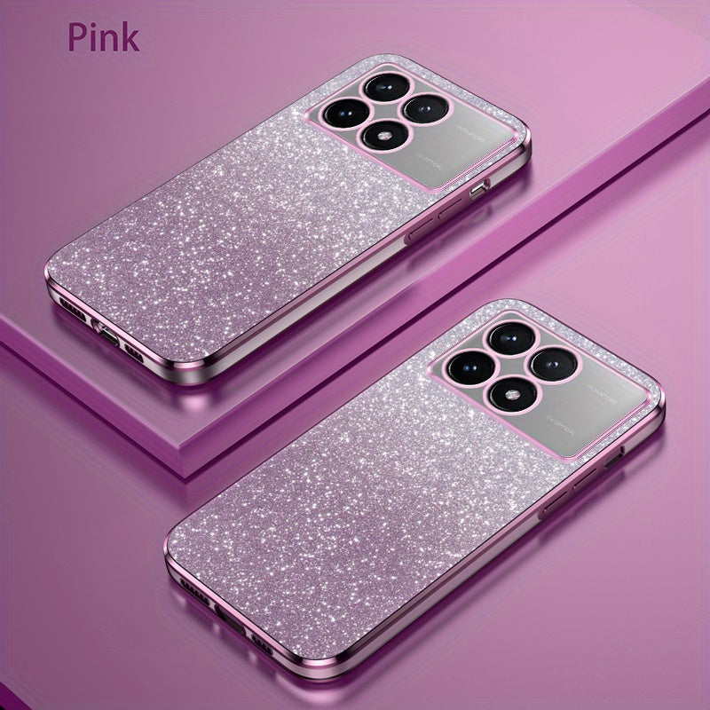 Glitter Gradient Shockproof Non-Slip TPU Mobile Phone Case for Mi and Redmi Models