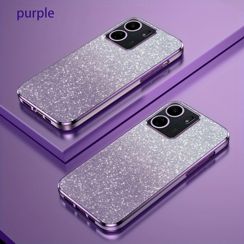 Glitter Gradient Shockproof Non-Slip TPU Mobile Phone Case for Mi and Redmi Models