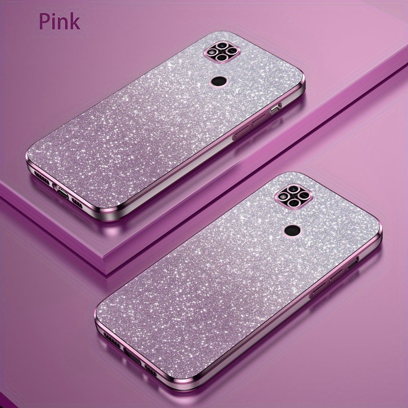 Glitter Gradient Shockproof Non-Slip TPU Mobile Phone Case for Mi and Redmi Models