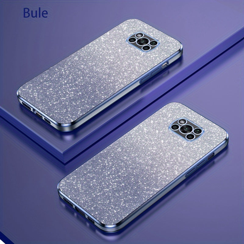 Glitter Gradient Shockproof Non-Slip TPU Mobile Phone Case for Mi and Redmi Models
