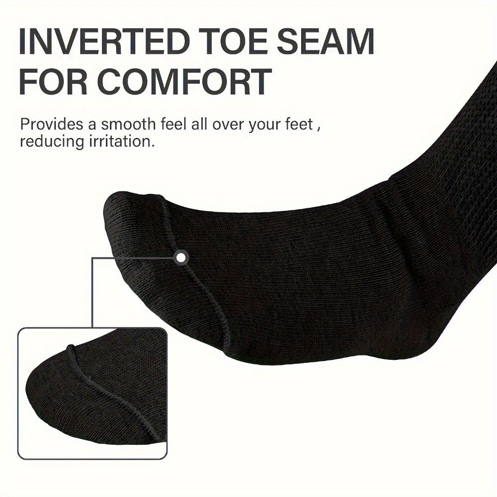 Unisex Diabetic Socks Extra Wide Knit Breathable Polyester Spandex Support