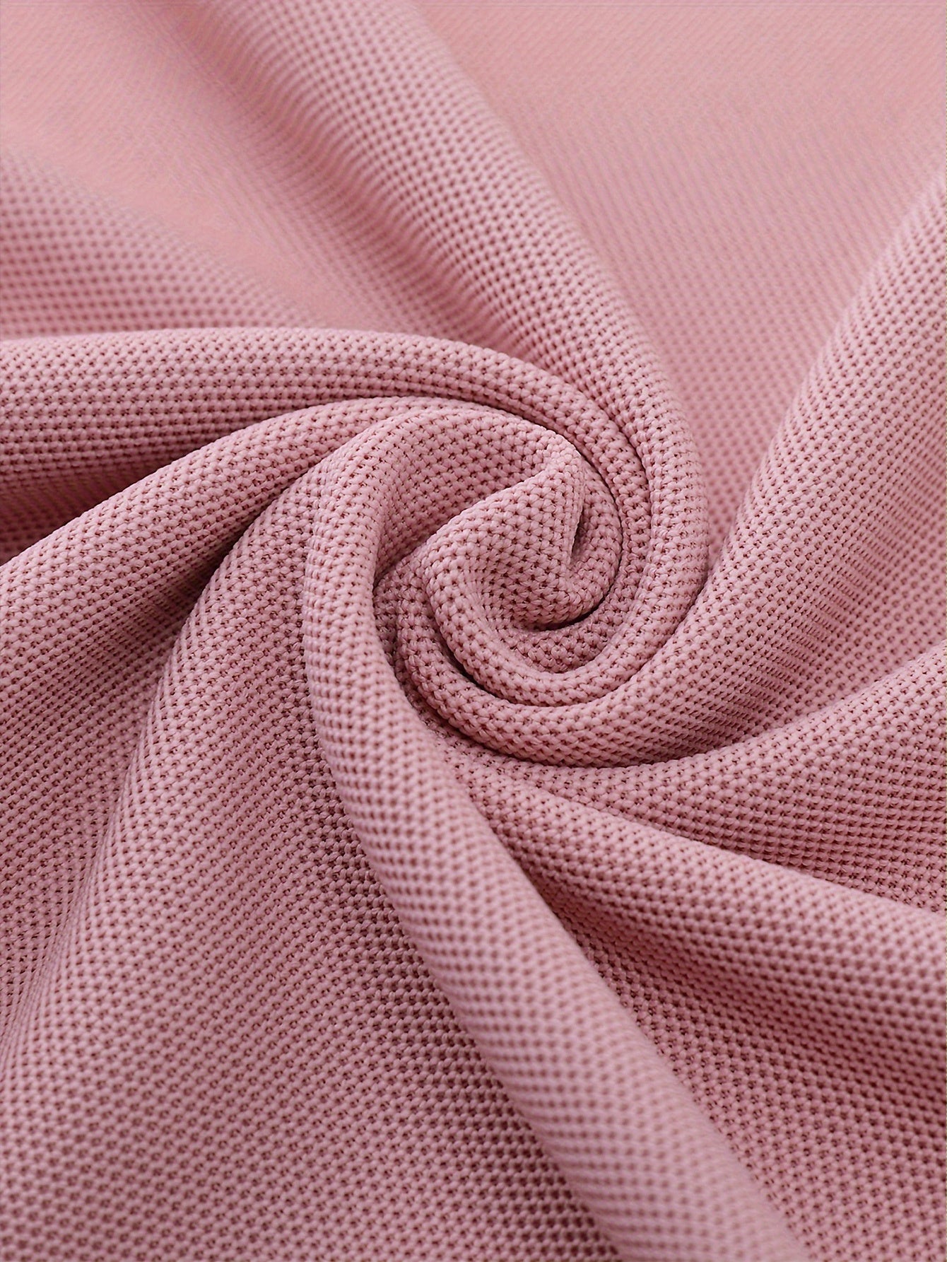 Men's Pink Golf Tennis Polo Shirt Breathable Polyester Contrast Collar Casual Summer