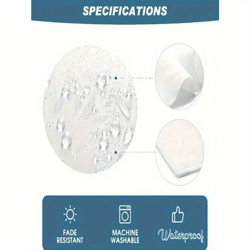 Eid Al Fitr Polyester Square Waterproof Stain-Resistant Tablecloth with Golden Moon and Lantern Pattern