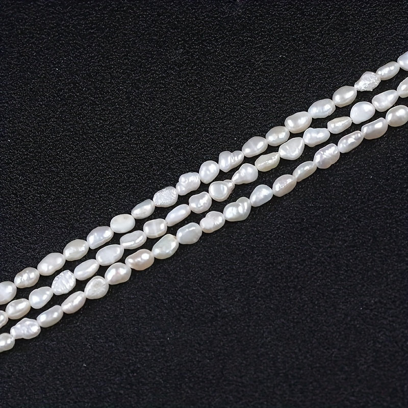 Natural Freshwater Pearl Beads 4-5mm Double-Sided Drilled 20cm Strand Jewelry Making