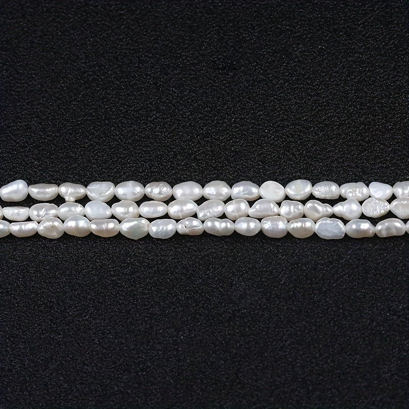 Natural Freshwater Pearl Beads 4-5mm Double-Sided Drilled 20cm Strand Jewelry Making