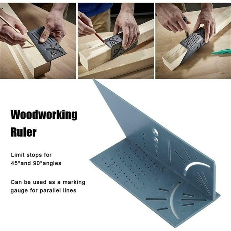 3D Angle Ruler for Woodworking Durable Measurement Tool for DIY Projects