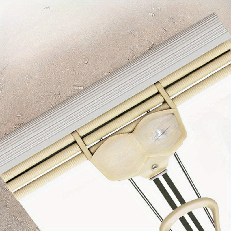 Convenient Sponge Mop on Wheels with Rubber Head for Easy Absorption