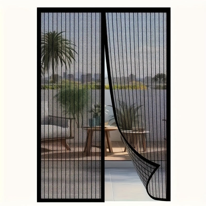 Magnetic Closure Screen Door Curtain for Mosquito Prevention 91.44x208.28 cm