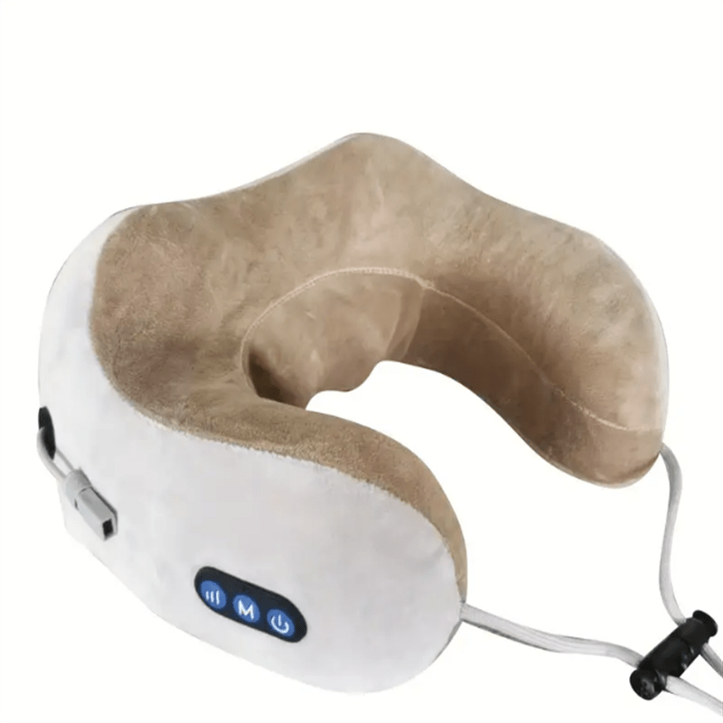 USB Rechargeable Neck Massager with 3 Modes Portable Travel Device for Home Office Car