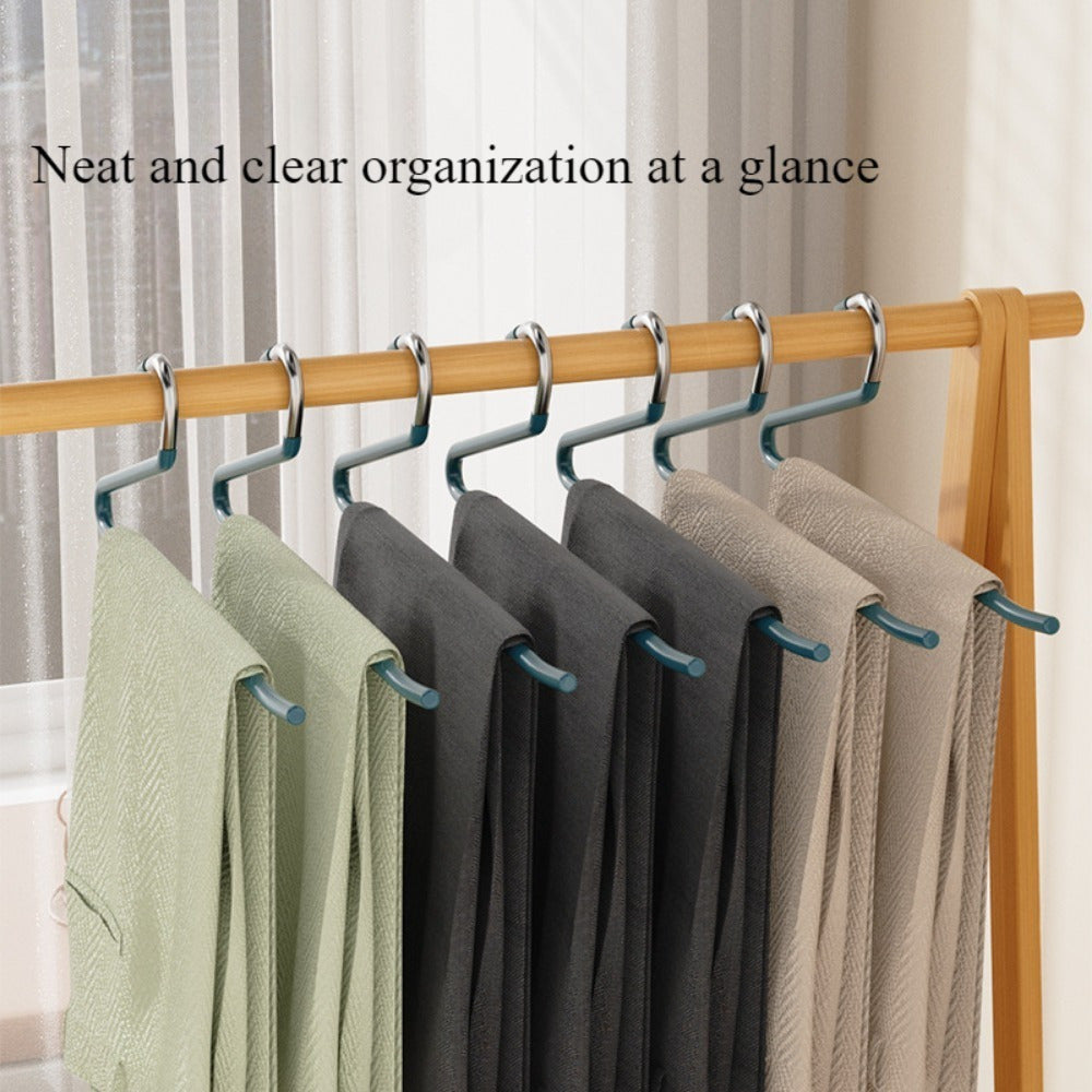 Set of 10 Rainbow Swan Clothes Hangers Non-Slip Space-Saving Stainless Steel