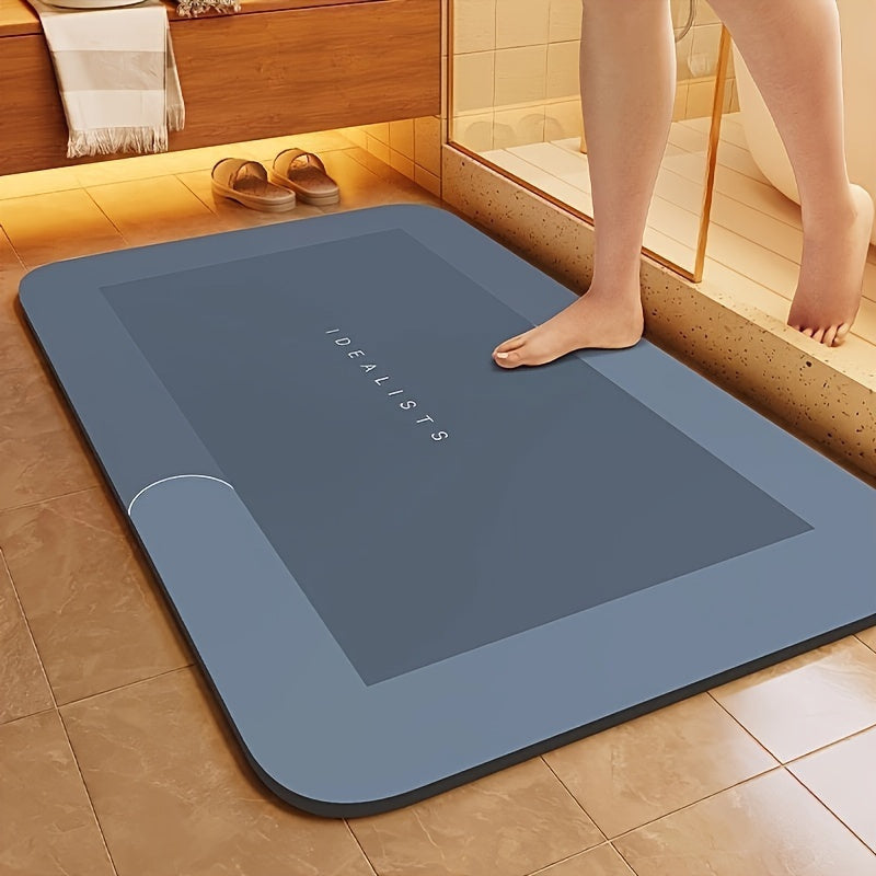 Non-Slip Bath Mat Diatomaceous Earth Quick-Dry Machine Washable Bathroom Floor Mat