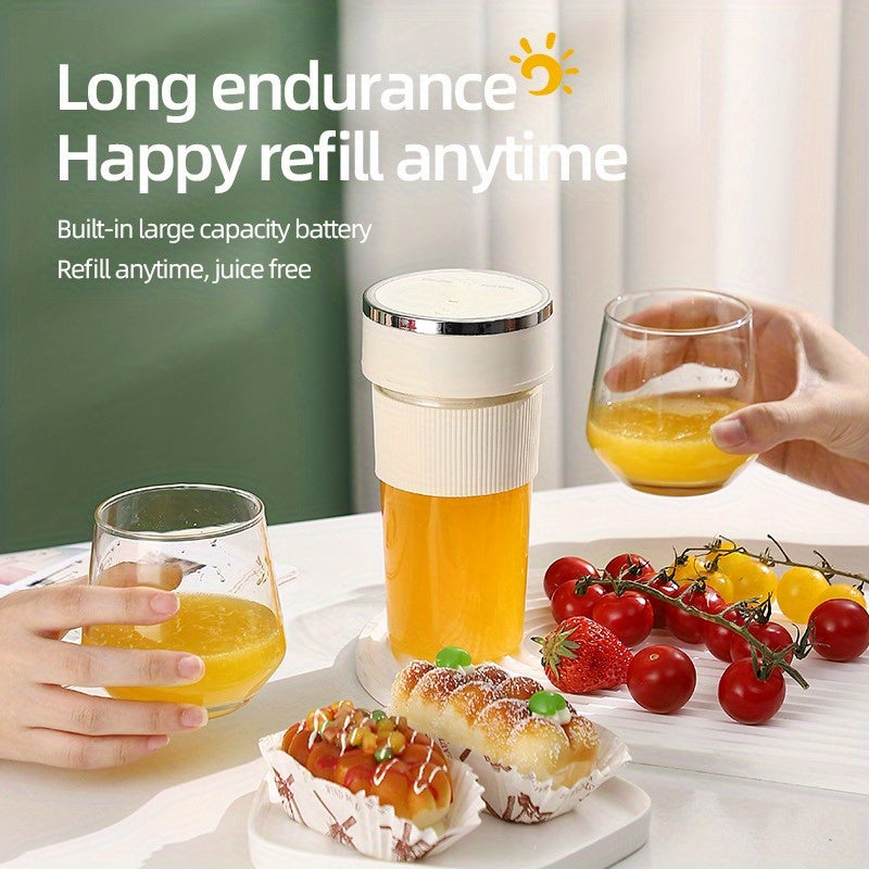 Compact USB Rechargeable Blender 6-Blade Mixer 350ml High-Speed for Smoothies