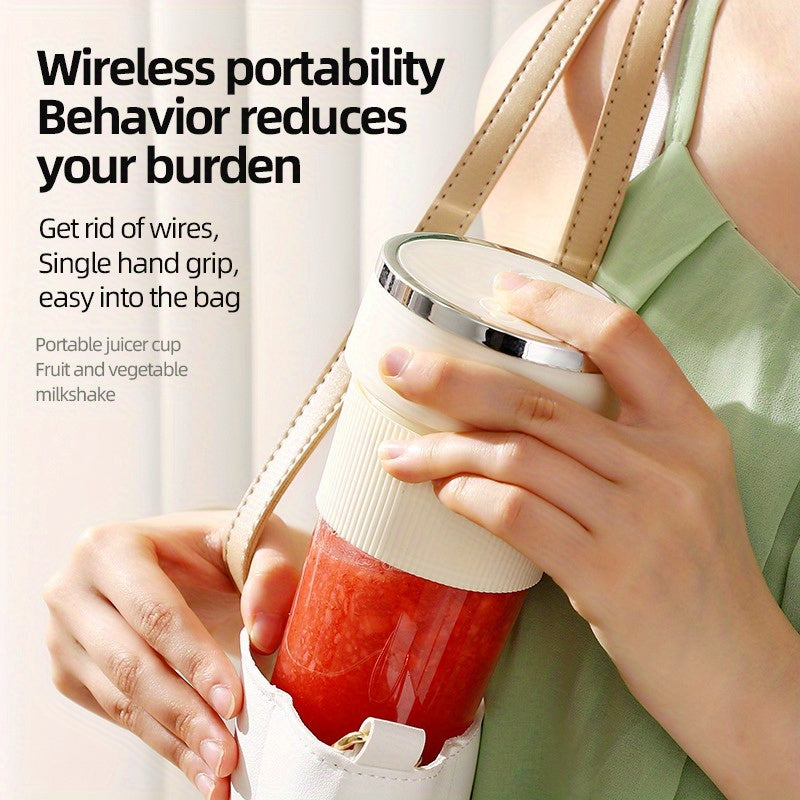 Compact USB Rechargeable Blender 6-Blade Mixer 350ml High-Speed for Smoothies