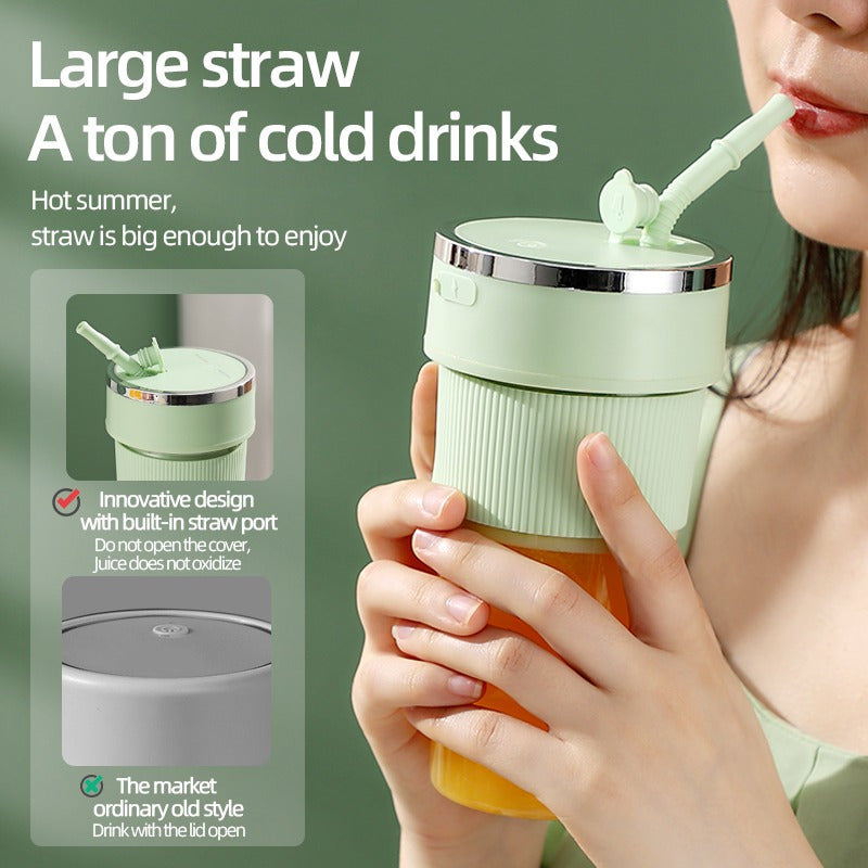 Compact USB Rechargeable Blender 6-Blade Mixer 350ml High-Speed for Smoothies