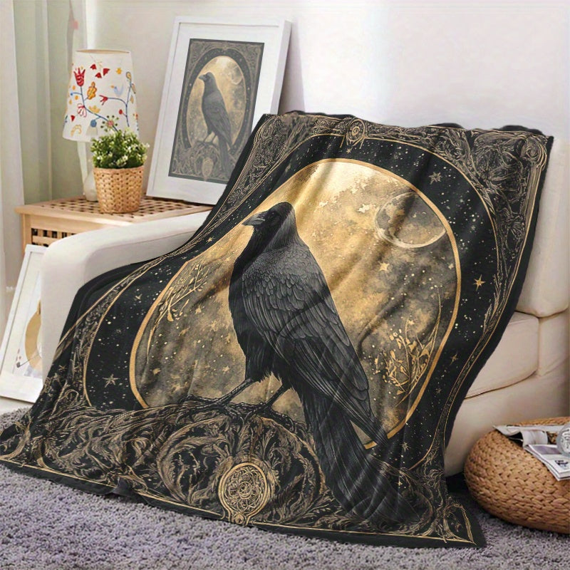 Digital Print Flannel Fleece Throw Blanket Soft Cozy Polyester for Camping Travel Home