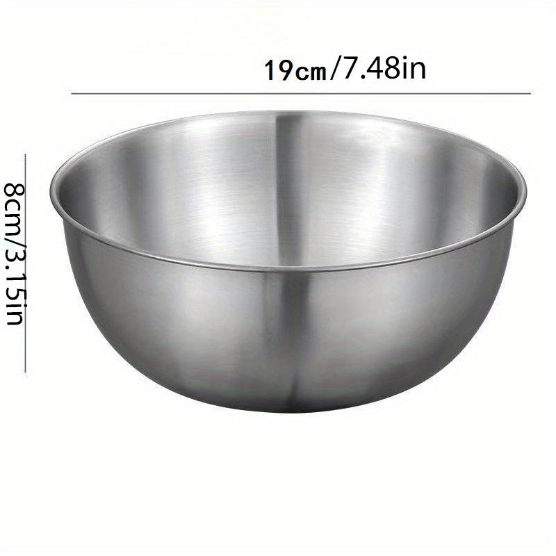3-Piece Stainless Steel Mixing Bowls Set 1.5L 2.5L 4L Durable Kitchen Cookware