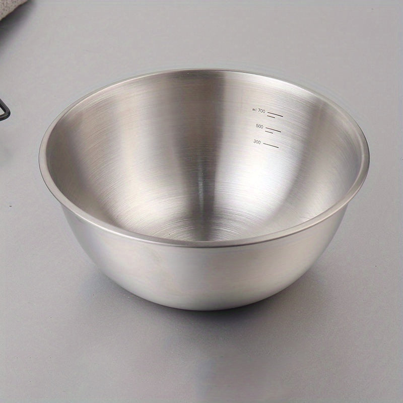 3-Piece Stainless Steel Mixing Bowls Set 1.5L 2.5L 4L Durable Kitchen Cookware