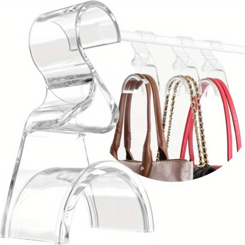 Clear Acrylic Handbag Hanger Compact Organizer for Purses and Hats