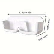 Light Gray Wall-Mounted Glasses Display Stand Durable Plastic Organizer