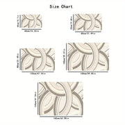 Poliester maydon gilami oddiy print dizayni bilan, 1.1 sm qalinlikda, sirpanmaydigan orqa qismi, dog'ga chidamli, mustahkam, oshxona, yashash xonasi, balkon, terasta uchun ideal - oson tozalash uchun mashinada yuvish mumkin, uy bezatish uchun mukammal