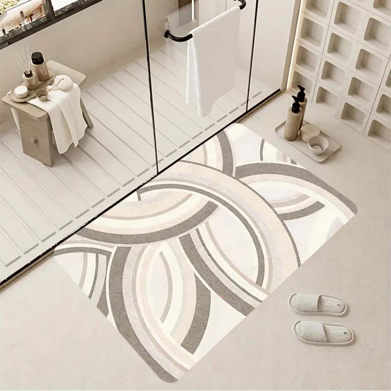 Poliester maydon gilami oddiy print dizayni bilan, 1.1 sm qalinlikda, sirpanmaydigan orqa qismi, dog'ga chidamli, mustahkam, oshxona, yashash xonasi, balkon, terasta uchun ideal - oson tozalash uchun mashinada yuvish mumkin, uy bezatish uchun mukammal