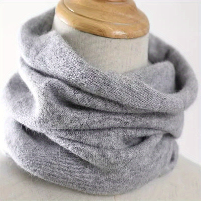 Women's Cashmere-Blend Knit Neck Gaiter Winter Scarf Breathable Windproof in Multiple Colors