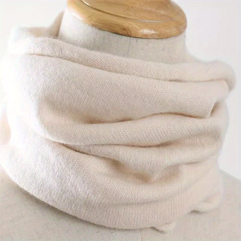 Women's Cashmere-Blend Knit Neck Gaiter Winter Scarf Breathable Windproof in Multiple Colors