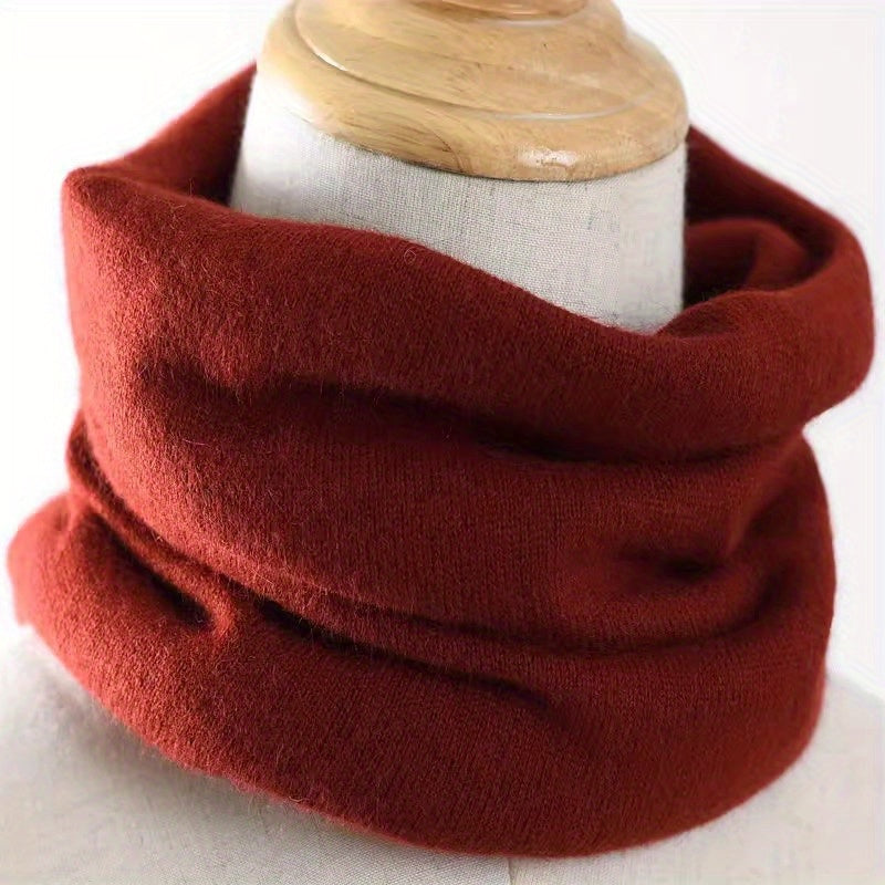 Women's Cashmere-Blend Knit Neck Gaiter Winter Scarf Breathable Windproof in Multiple Colors