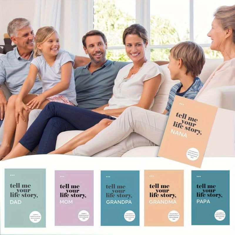 Family Legacy Journal with 200+ Tips, Hardcover, Gift for Birthdays and Holidays