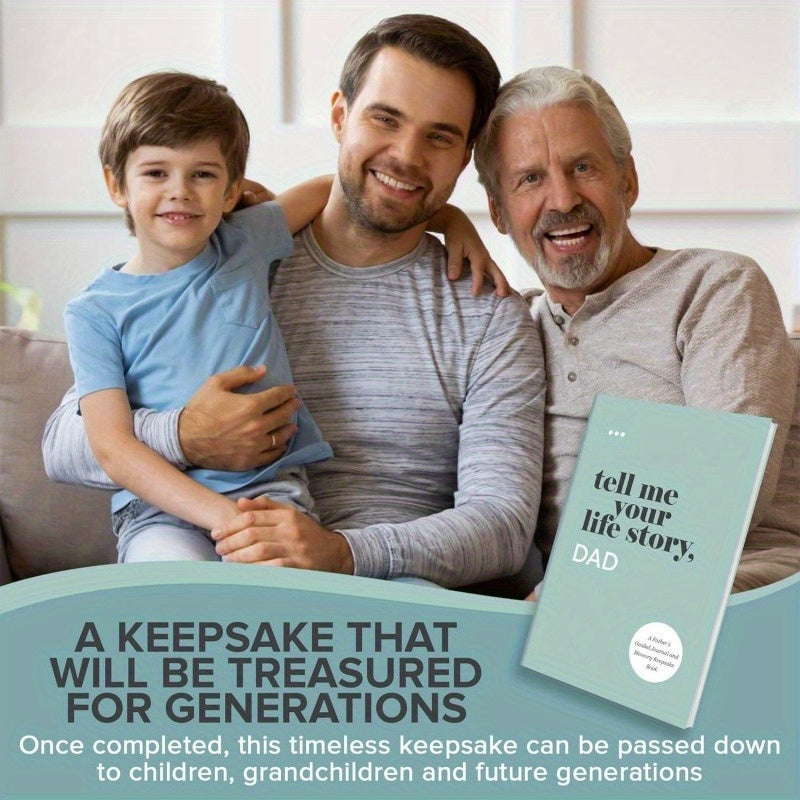 Family Legacy Journal with 200+ Tips, Hardcover, Gift for Birthdays and Holidays