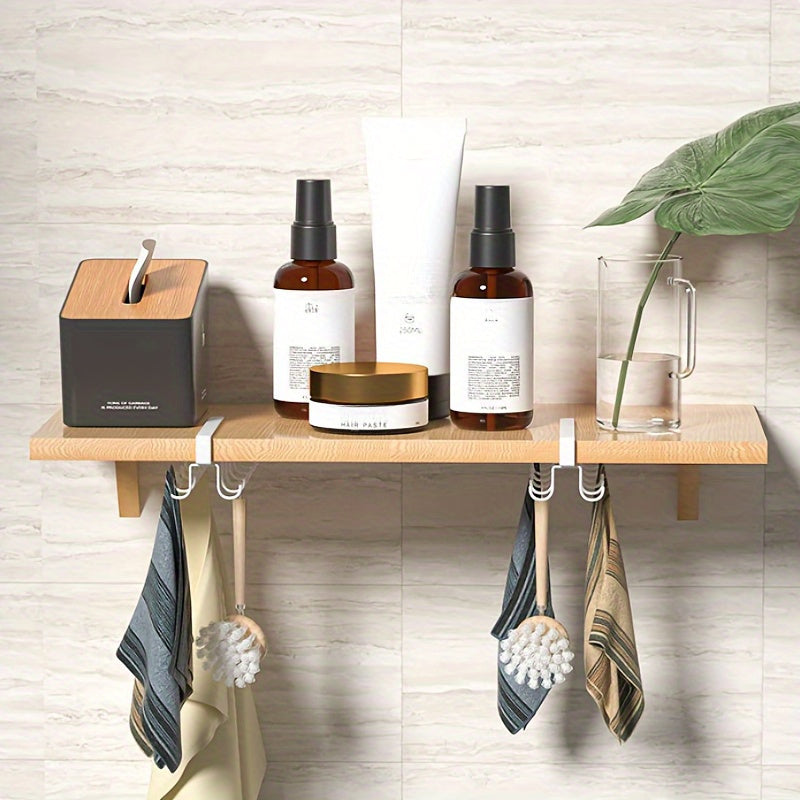 Perchero de doble fila de metal con 2 ganchos, portavasos de hierro sin rastros, organizador de cocina